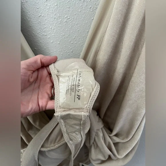 Free People Night Owl Bodysuit In Morning Oat Size Large New - Picture 6 of 8